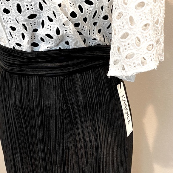L’AGENCE Pleated/Textured Maxi Skirt